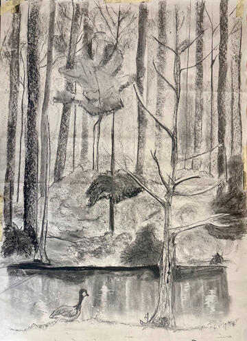Campus Woods -- From Life